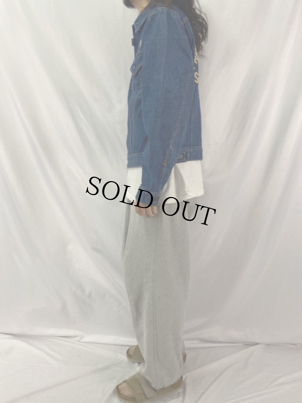 画像3: 80's Levi's 71205-0217 USA製 "PARADA DEL SOL" チェーン刺繍 デニムジャケット 44LONG (3)