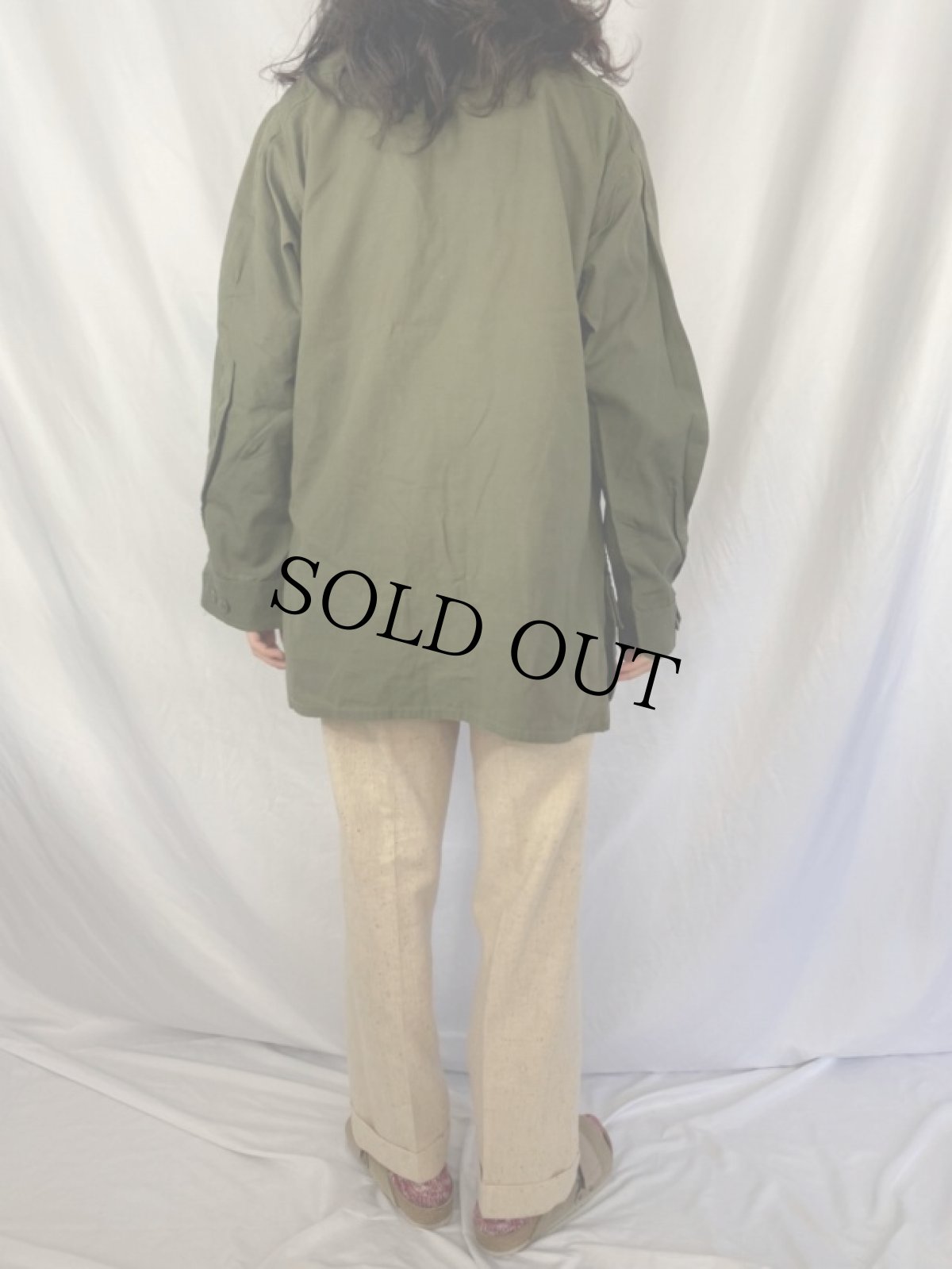 画像4: 60's U.S.ARMY ジャングルファティーグジャケット 4th LARGE LONG (4)