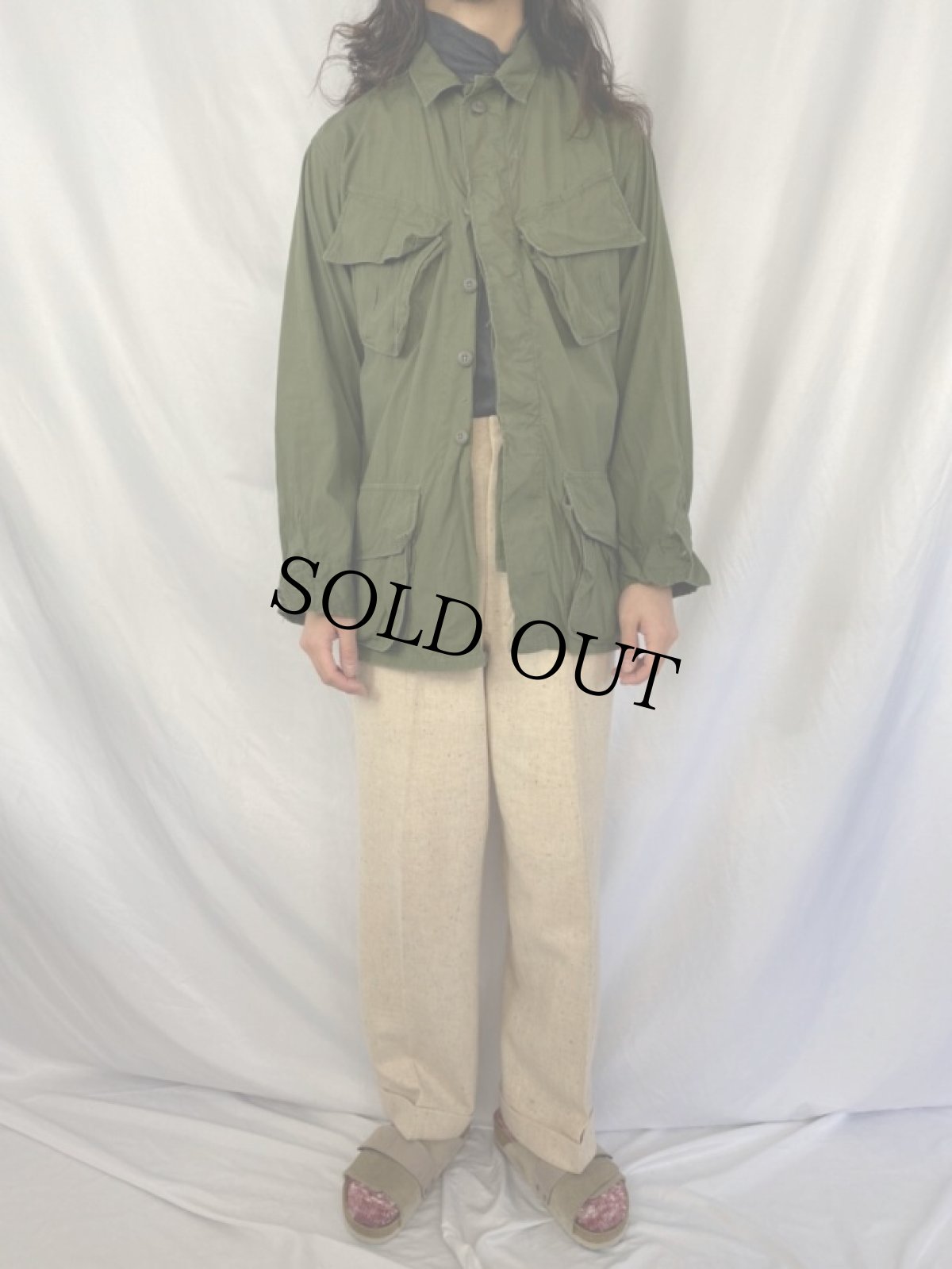 画像2: 60's U.S.ARMY ジャングルファティーグジャケット 3rd SAMLL REGULAR (2)