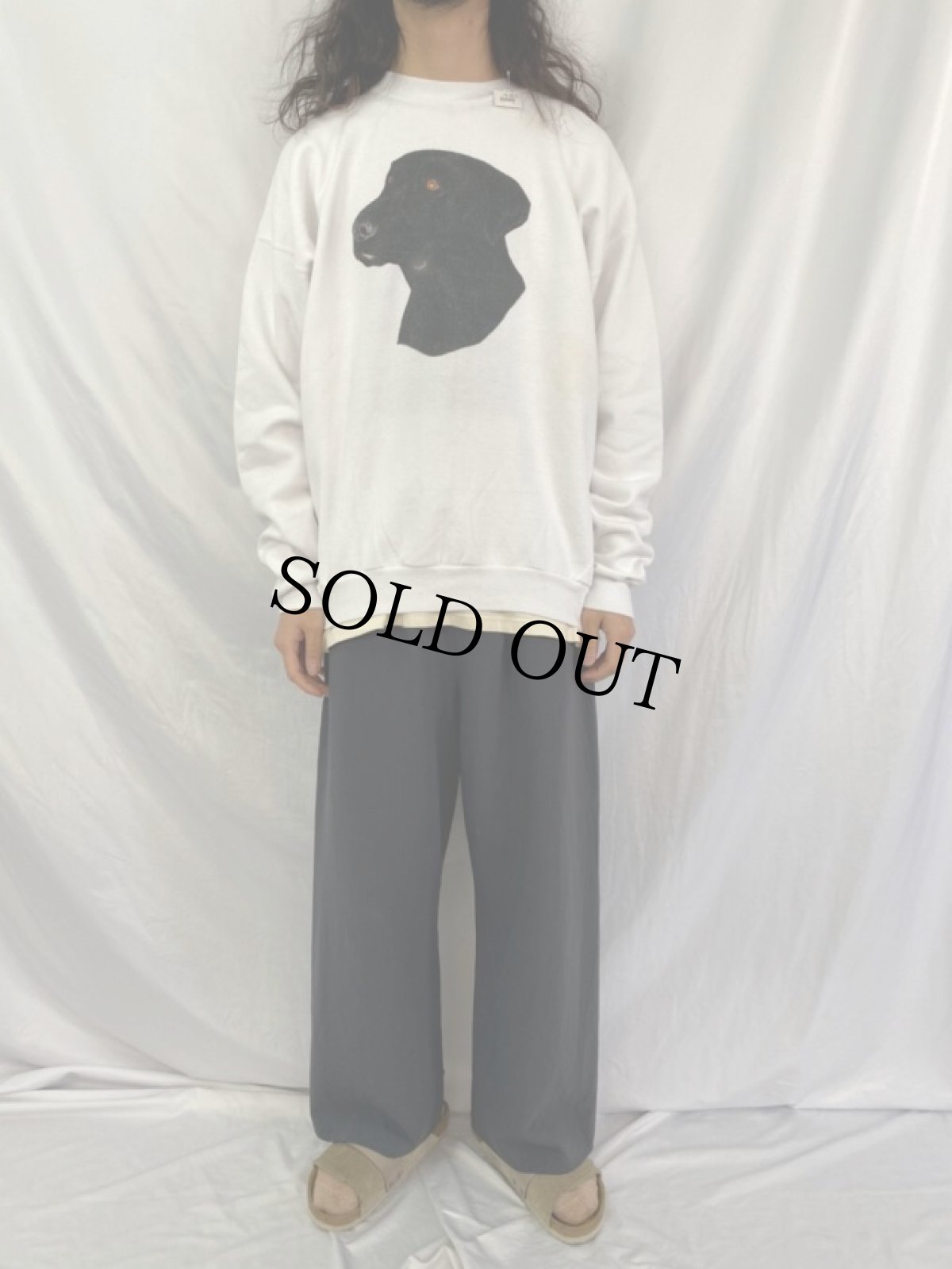 画像2: ラブラドールプリントスウェット XL (2)