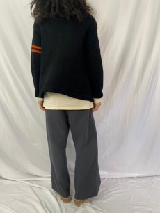 画像4: 50's Stadium SHAKER SWEATER レタードニットカーディガン BLACK (4)