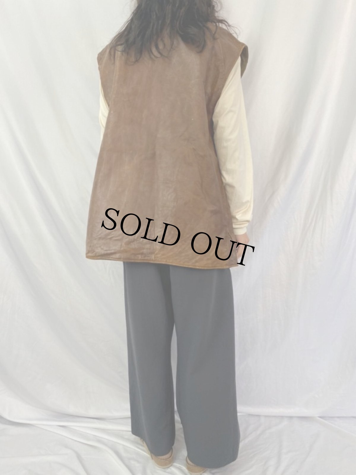 画像4: 40's BRITISH ARMY レザー ジャーキンベスト (4)