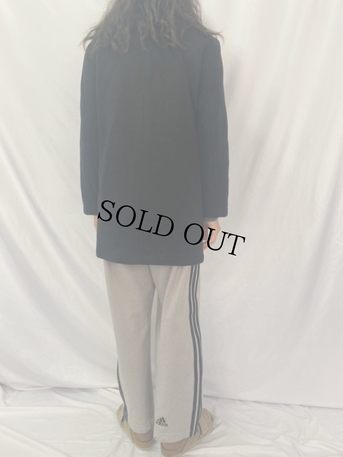 画像4: LAUREN RALPH LAUREN ウールステンカラーコート ブラック M (4)