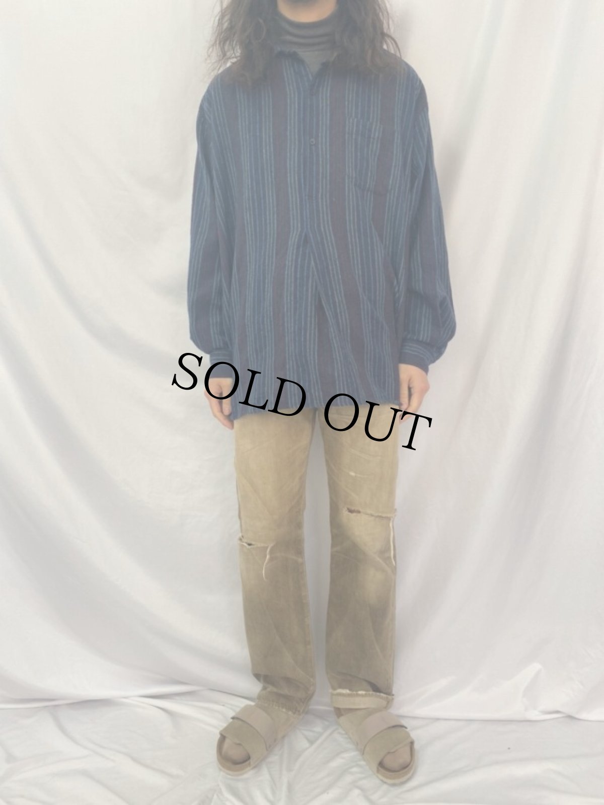 画像2: 90's〜 Ralph Lauren RRL USA製 ブラウンデニムパンツ W35 (2)