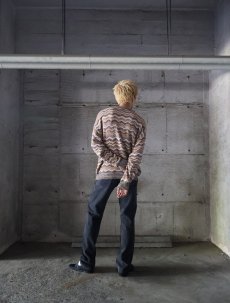 画像4: 80〜90's MONDO DI MARCO ITALY製 マルチボーダー柄 コットンリネン ニットセーター (4)