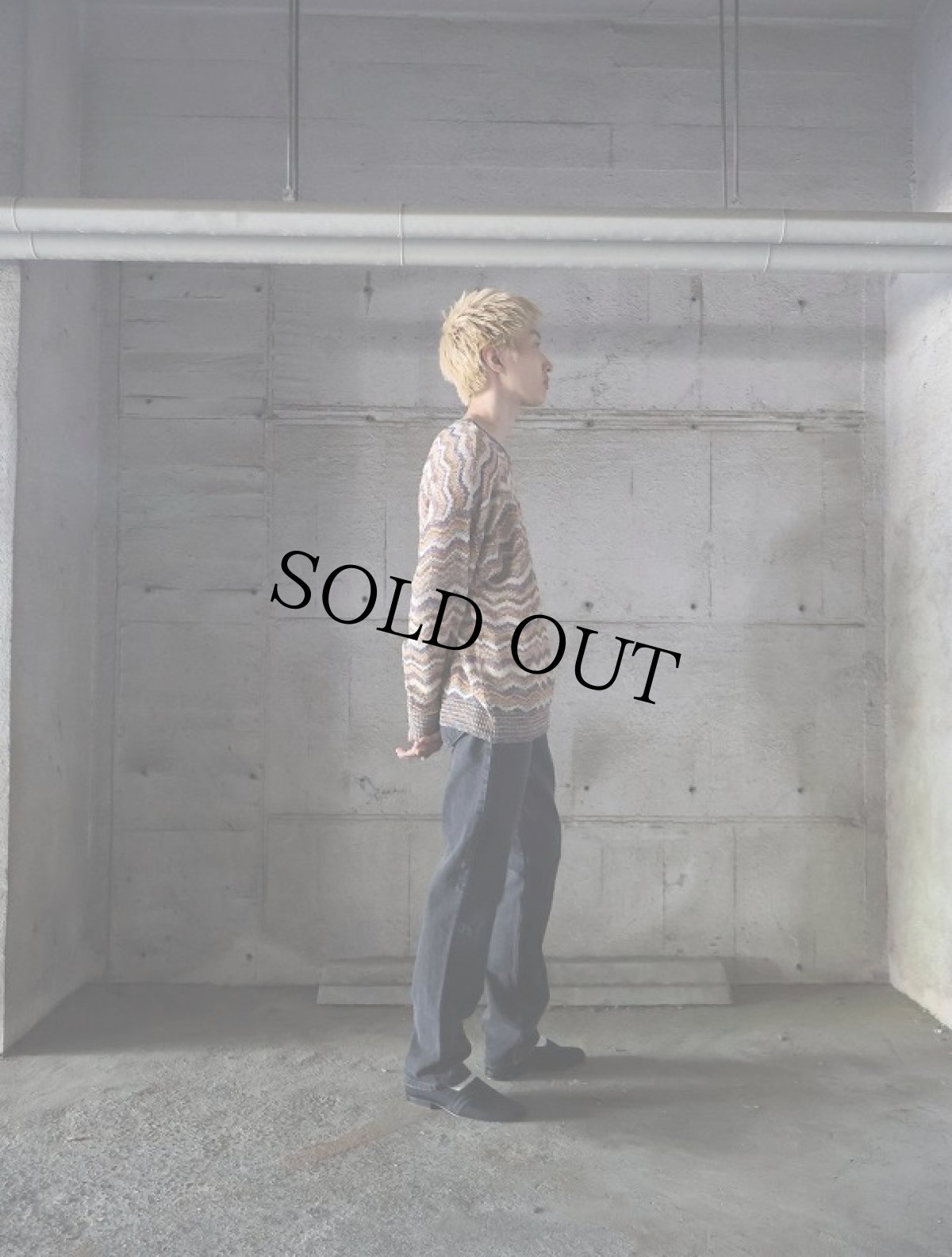 画像5: 80〜90's MONDO DI MARCO ITALY製 マルチボーダー柄 コットンリネン ニットセーター (5)