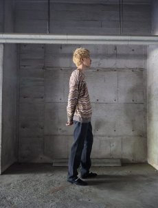 画像5: 80〜90's MONDO DI MARCO ITALY製 マルチボーダー柄 コットンリネン ニットセーター (5)