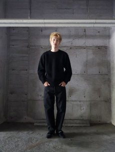 画像1: Neiman Marcus カシミア ニットセーター BLACK L (1)