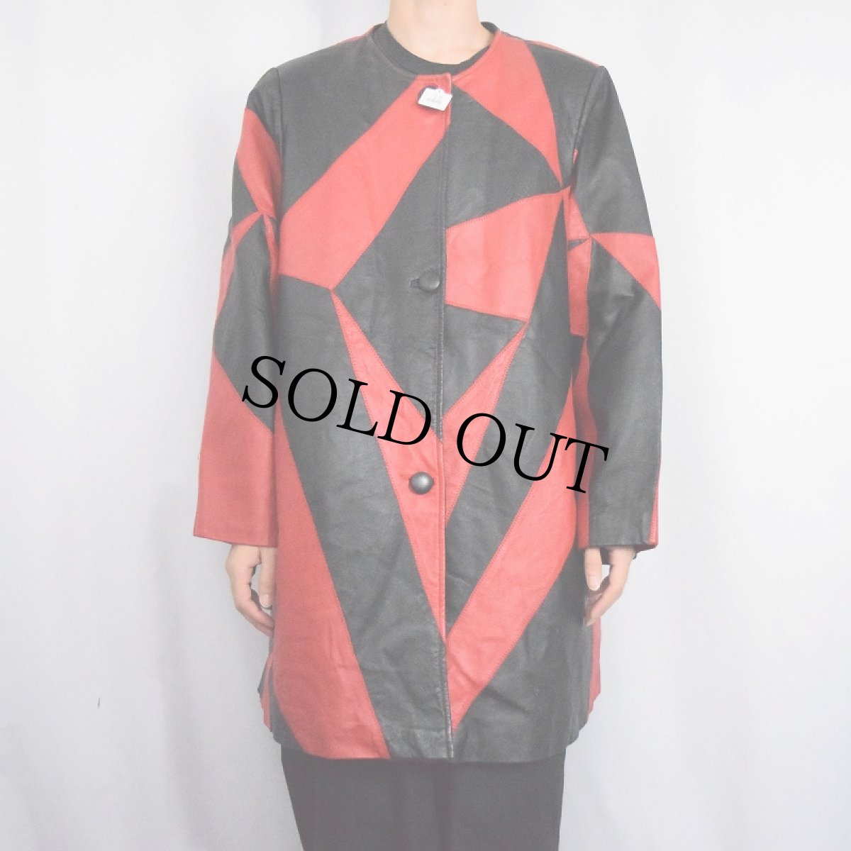 画像3: VIA ACCENTI パッチワーク レザーコート (3)