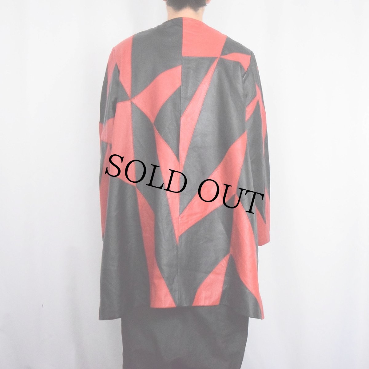 画像4: VIA ACCENTI パッチワーク レザーコート (4)