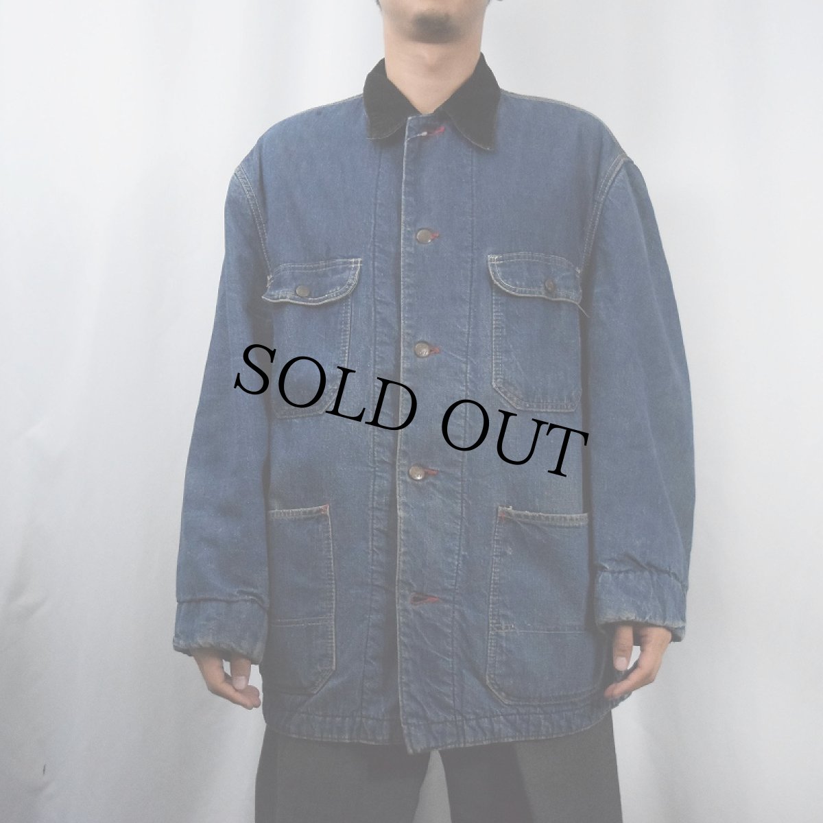 画像2: 50's PENNEY'S PAYDAY ブランケットライナー デニムカバーオール (2)