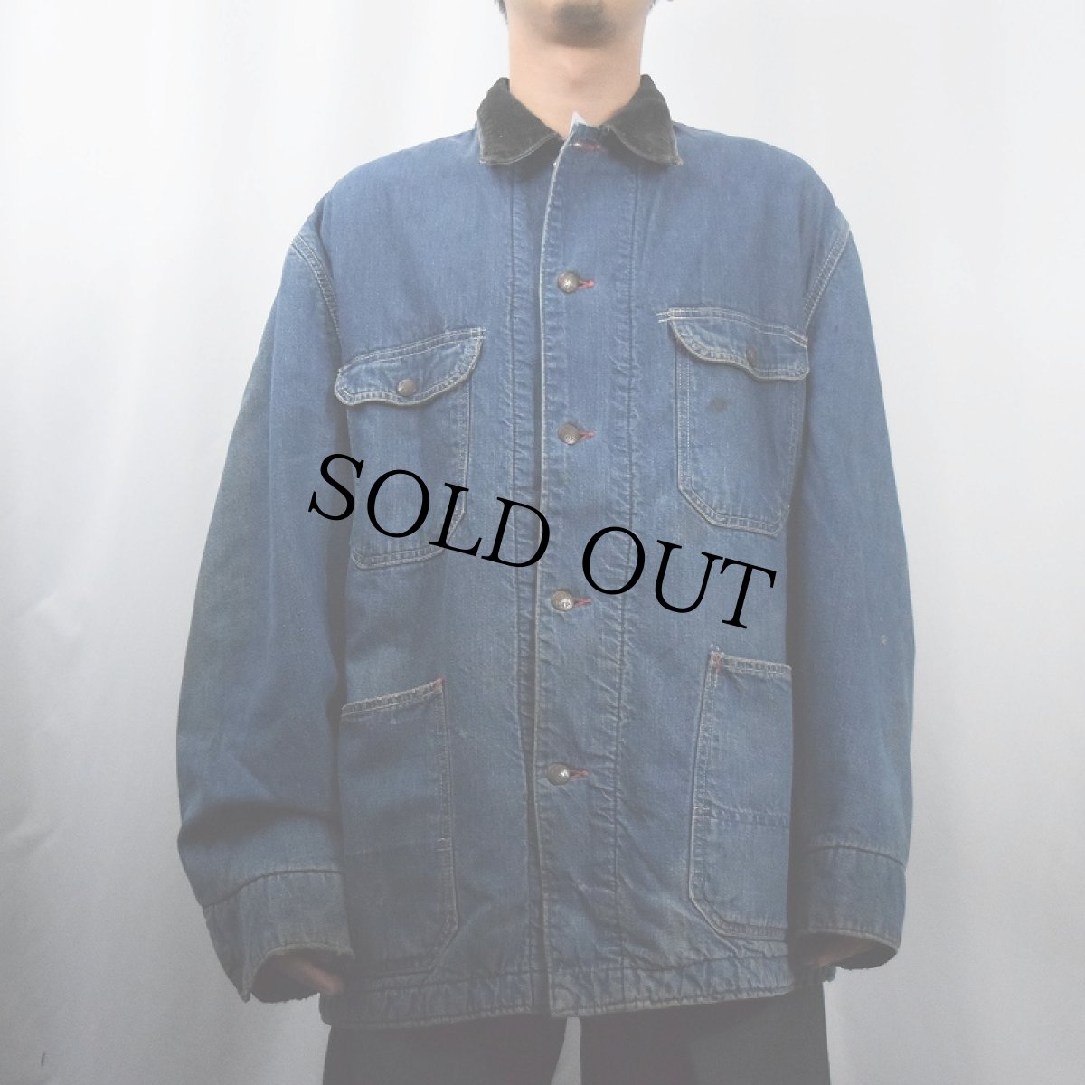 画像2: 50's PENNEY'S PAYDAY ブランケットライナー デニムカバーオール (2)