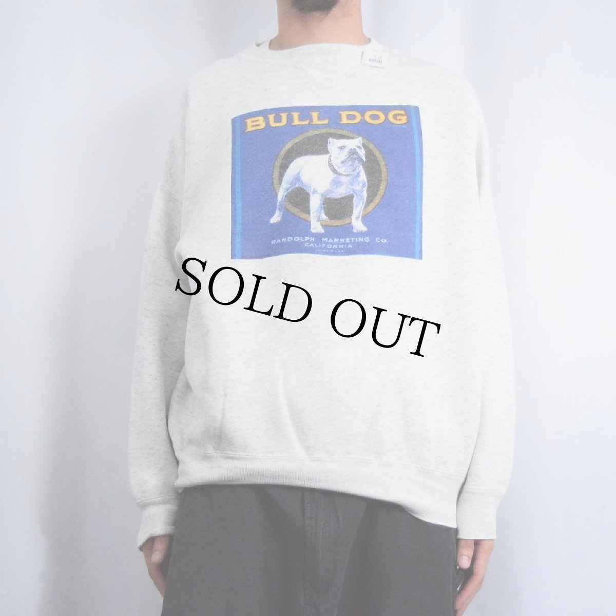 画像2: Bull Dog Brand 前V 企業プリントスウェット (2)