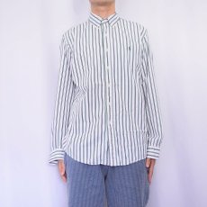画像3: POLO Ralph Lauren "CUSTOM FIT" マルチストライプ柄 コットンボタンダウンシャツ L (3)
