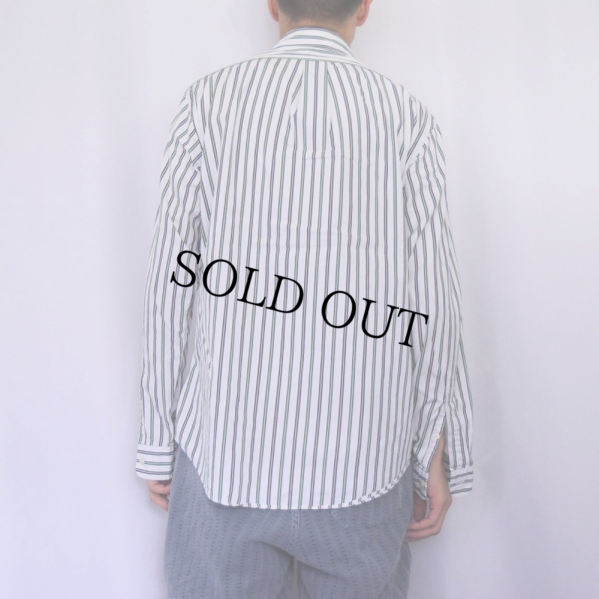 画像4: POLO Ralph Lauren "CUSTOM FIT" マルチストライプ柄 コットンボタンダウンシャツ L (4)