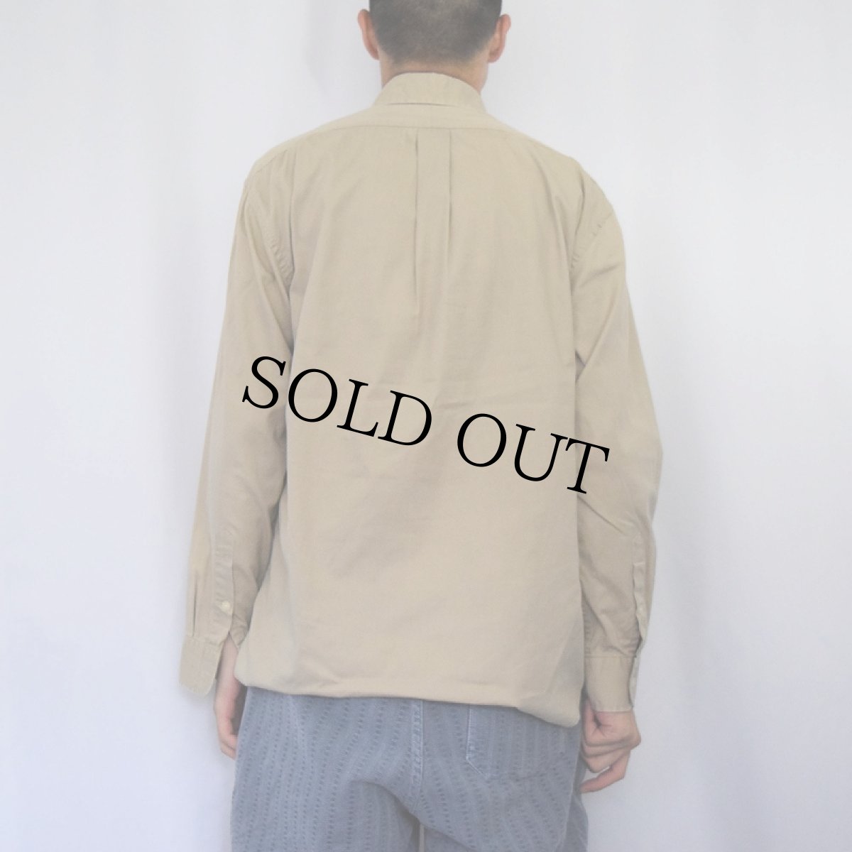 画像4: Ralph Lauren "YARMOUTH" ロゴ刺繍 コットンオックスフォード ボタンダウンシャツ L (4)