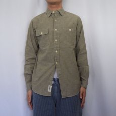 画像3: POLO Ralph Lauren "SPORTS WEAR" 猫目ボタン＆チンスト付き コットンシャツ S (3)