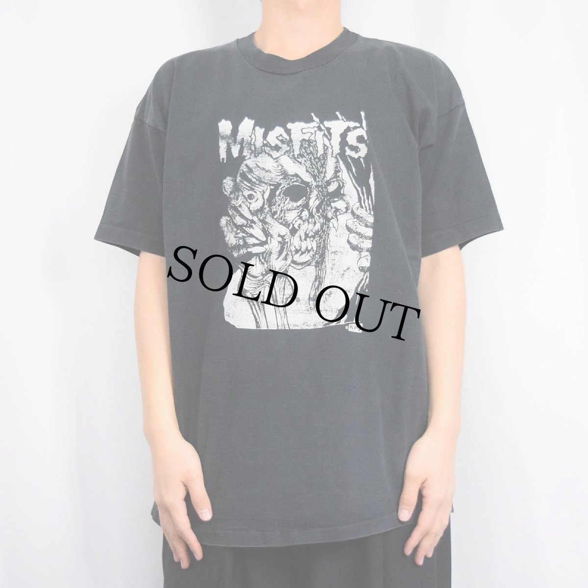 画像2: 80's MISFITS Art by PUSHEAD "Evil Eye Ball" ハードコアパンクバンド プリントTシャツ BLACK L (2)