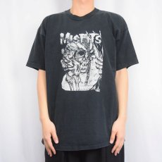 画像2: 80's MISFITS Art by PUSHEAD "Evil Eye Ball" ハードコアパンクバンド プリントTシャツ BLACK L (2)