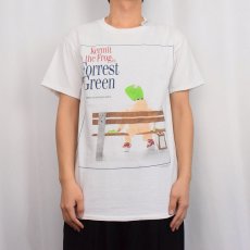 画像2: 90's "Kermit the Frog is Forrest Green" キャラクタープリント 映画パロディTシャツ L (2)