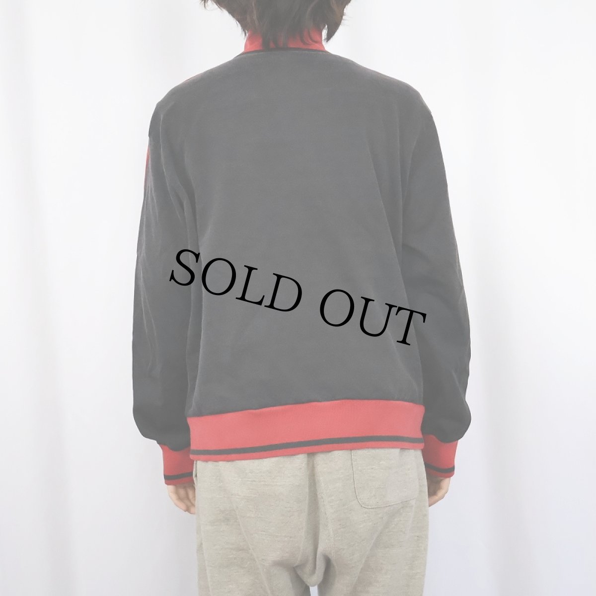 画像3: 90's POLO SPORT Ralph Lauren "67" サイドライン スウェットジップジャケット BLACK L (3)