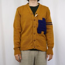 画像2: 40〜50's レタードニットカーディガン (2)