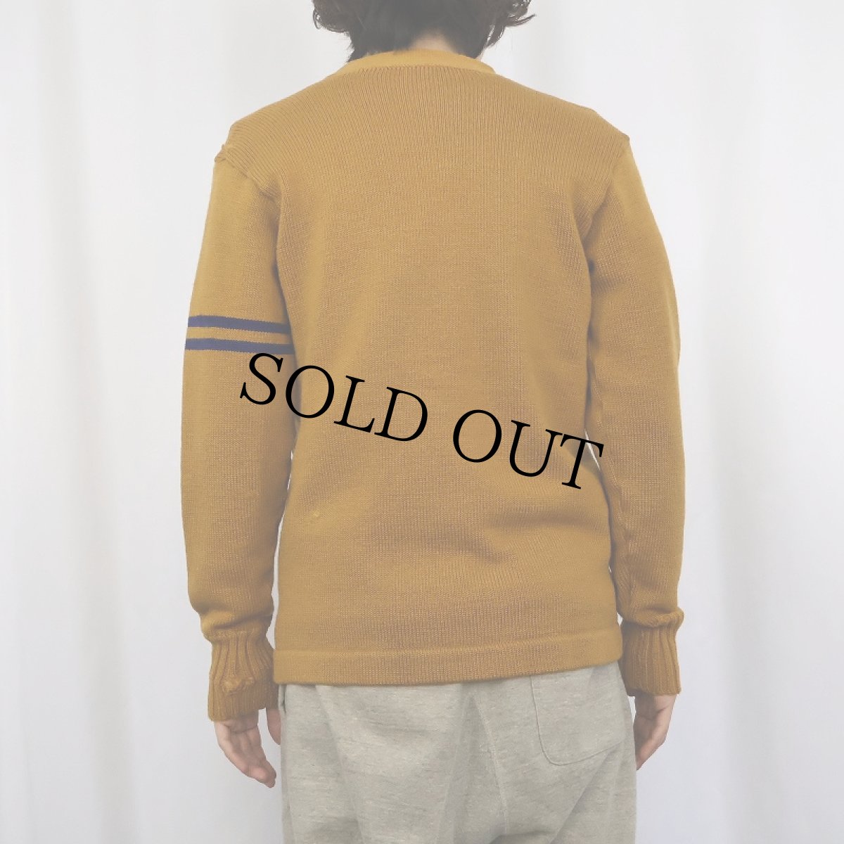 画像3: 40〜50's レタードニットカーディガン (3)