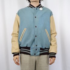 画像2: 60's ウール×レザー スタジャン (2)