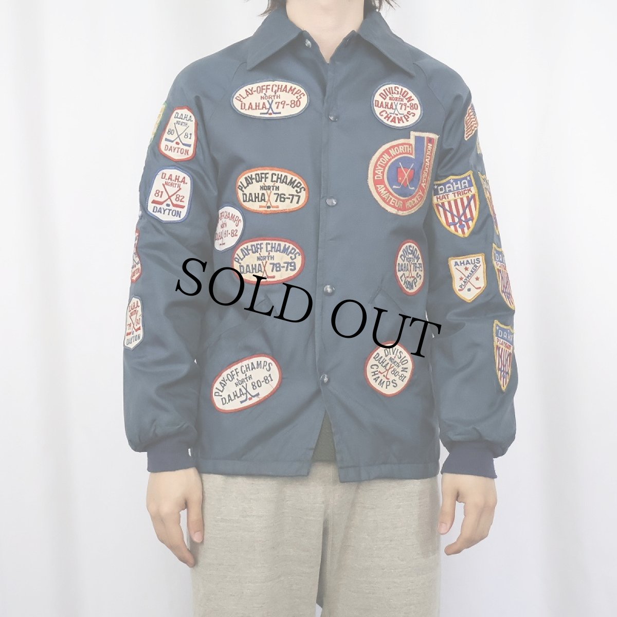 画像3: 70's STARTER ワッペンカスタム 裏ボア ナイロンコーチジャケット XXS (3)