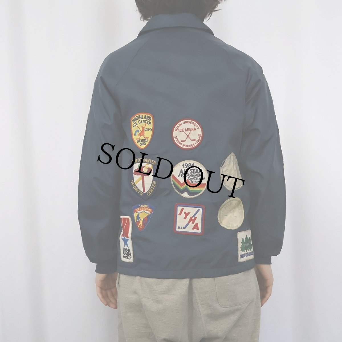 画像4: 70's STARTER ワッペンカスタム 裏ボア ナイロンコーチジャケット XXS (4)