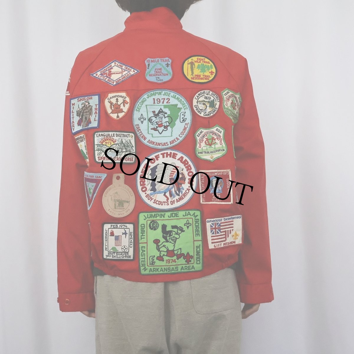 画像3: 60's BOY SCOUTS OF AMERICA ワッペン付き コットンポリ スイングトップ L (3)