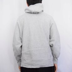 画像3: 70's Champion 青単色タグ REVERSE WEAVE USA製 "TAFT" プリントスウェットフーディー M (3)