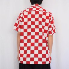 画像3: 60's Spindlecity チェッカー柄 コットンオープンカラーシャツ L (3)