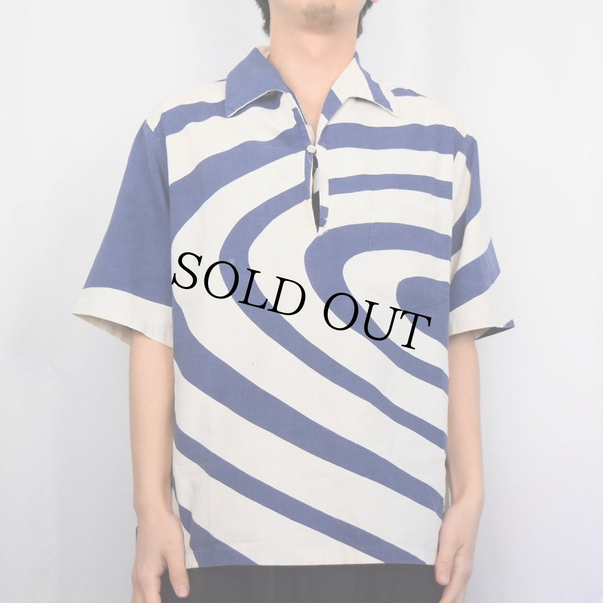 画像4: 60〜70's Sandwich Isles イタリアンカラー コットンアロハシャツ (4)