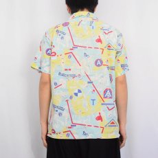 画像3: 40's US.ARMY 442部隊 "GO FOR BROKE" スーベニア コットンハワイアンシャツ (3)