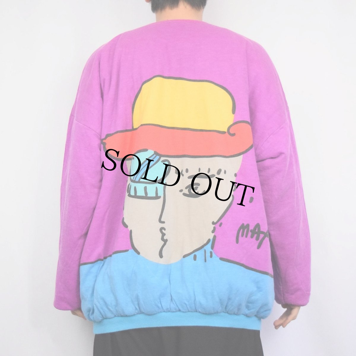 画像4: 80's NEO MAX "PETER MAX SIGNATURE SERIES" 中綿入り リバーシブルスウェット (4)