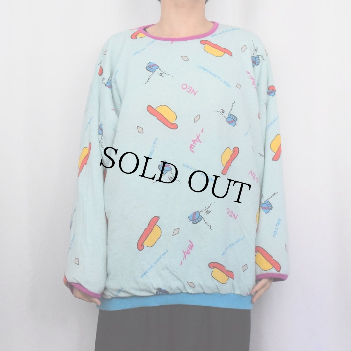 画像5: 80's NEO MAX "PETER MAX SIGNATURE SERIES" 中綿入り リバーシブルスウェット (5)