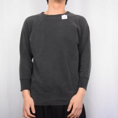 画像2: 60's 無地ラグランスウェット BLACK (2)