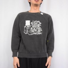 画像2: 60's "I drink because I'm frustrated...." モンスタープリントスウェット BLACK (2)