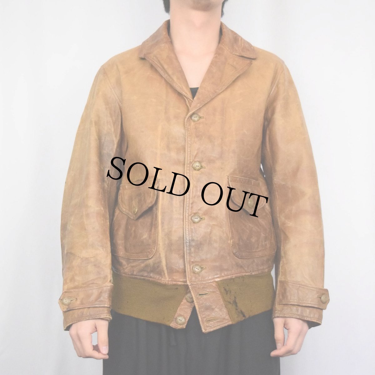 画像2: 30’s Albert Richard レザージャケット (2)