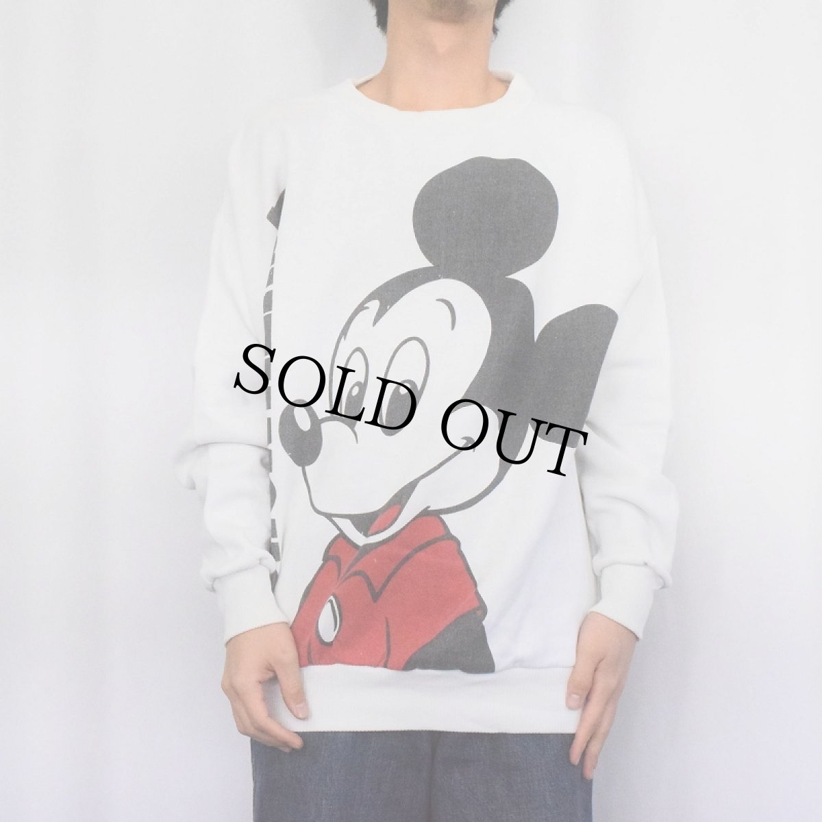 画像3: 90's Disney USA製 MICKEY MOUSE キャラクタープリントスウェット L (3)