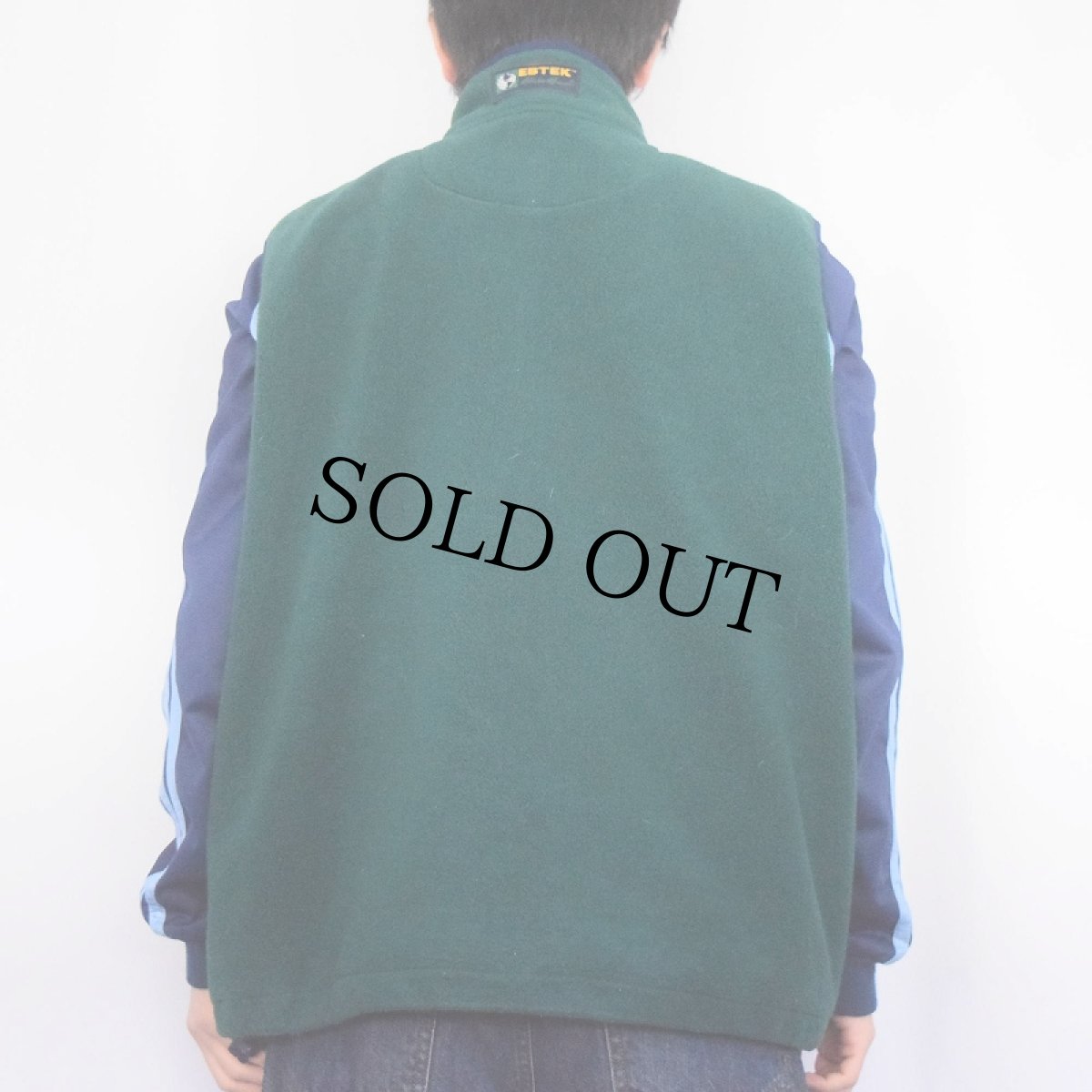 画像3: 90's Eddie Bauer EBTEK USA製 ロゴ刺繍 フリースベスト L (3)