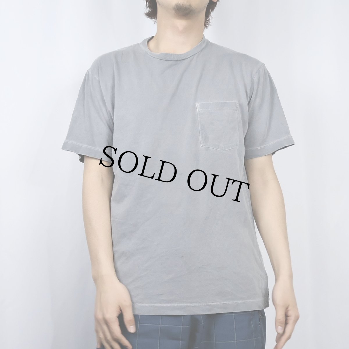 画像2: GAP 無地ポケットTシャツ M (2)