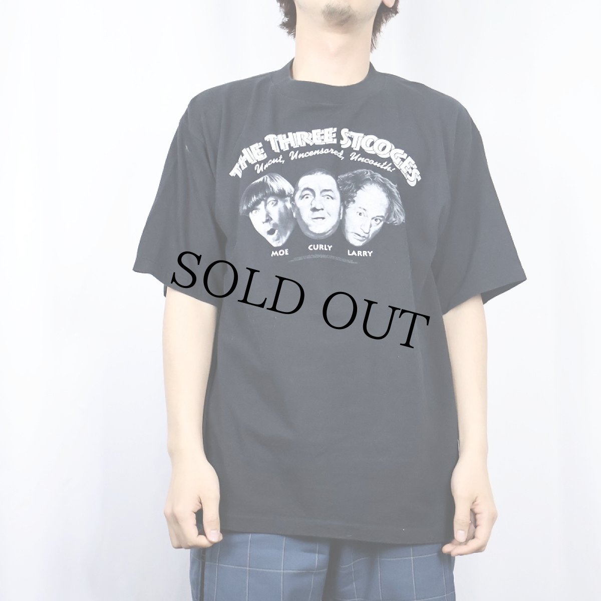 画像2: 90's The Three Stooges USA製 コメディアンプリントTシャツ BLACK L (2)