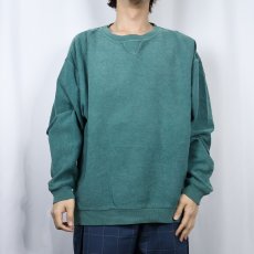 画像2: 90's LANDS' END USA製 前V 鹿の子スウェット XL (2)