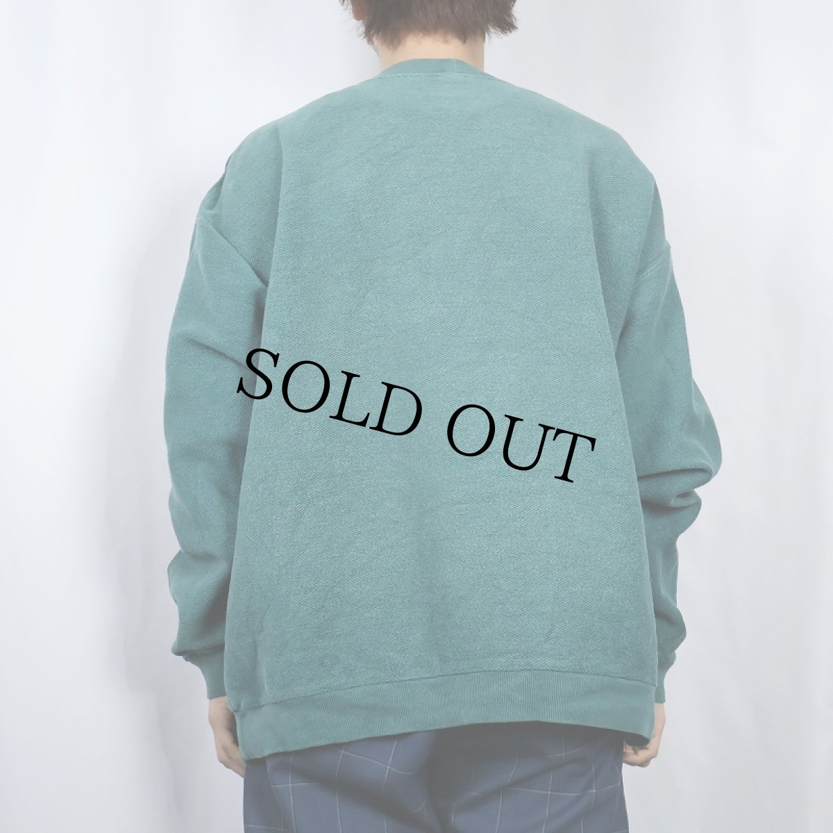 画像3: 90's LANDS' END USA製 前V 鹿の子スウェット XL (3)