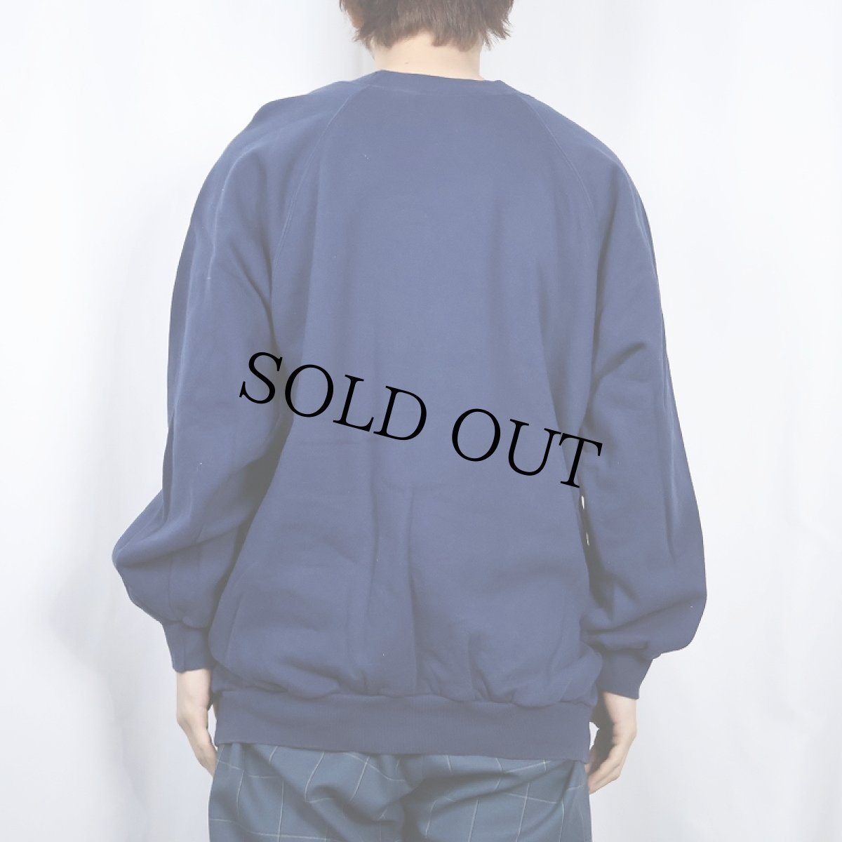 画像3: 80's Barbour ENGLAND製 ロゴ刺繍スウェット NAVY XL (3)