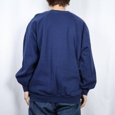 画像3: 80's Barbour ENGLAND製 ロゴ刺繍スウェット NAVY XL (3)
