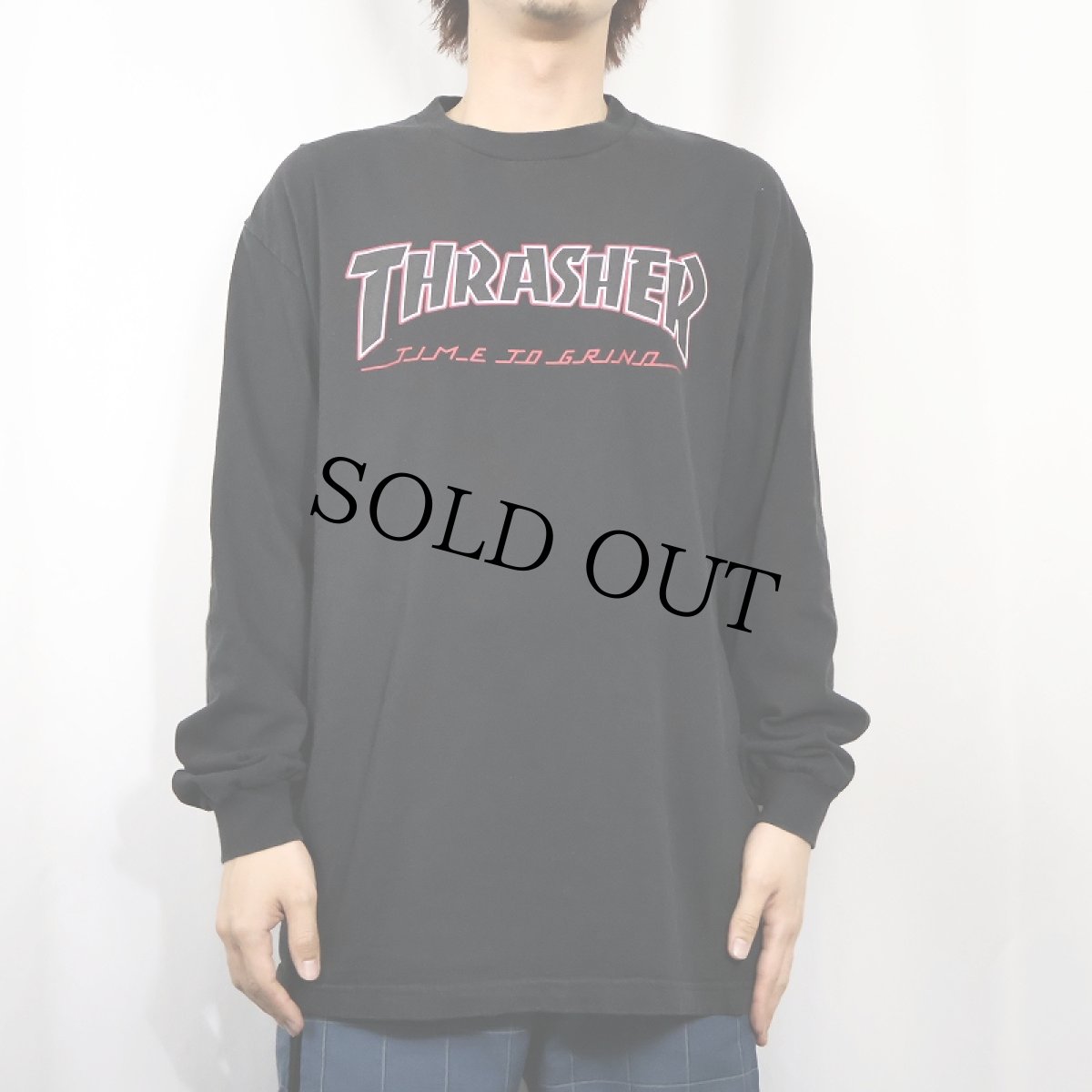 画像3: THRASHER × INDEPENDENT "TIME TO GRIND" ロゴプリントロンT BLACK L (3)