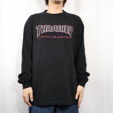 画像3: THRASHER × INDEPENDENT "TIME TO GRIND" ロゴプリントロンT BLACK L (3)
